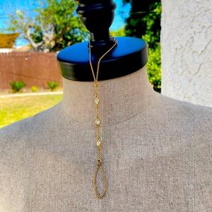 Juicy Couture Finger Ring Bracelet in Gold